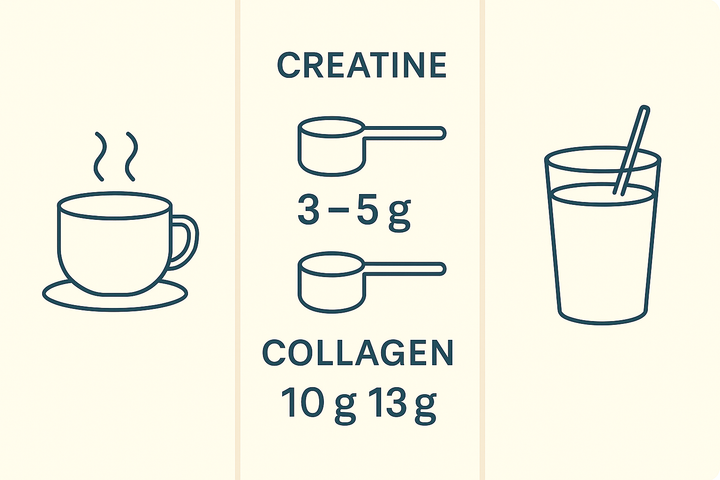 Morning stack: collagen, creatine, coffee