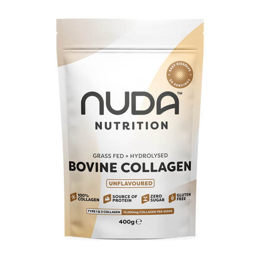 Nuda Bovine Collagen 400g – unflavoured, grass-fed Type 1 & 3 peptides